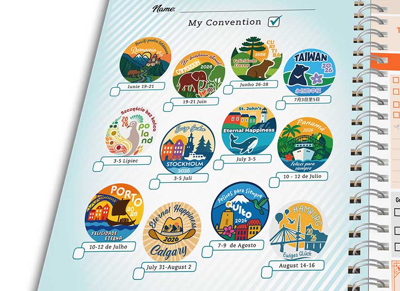 Talk titles preprinted in the convention notebook