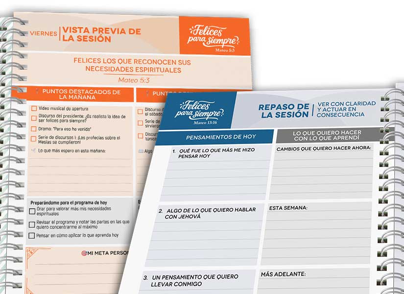 Sección especial del cuaderno para repasar la asamblea