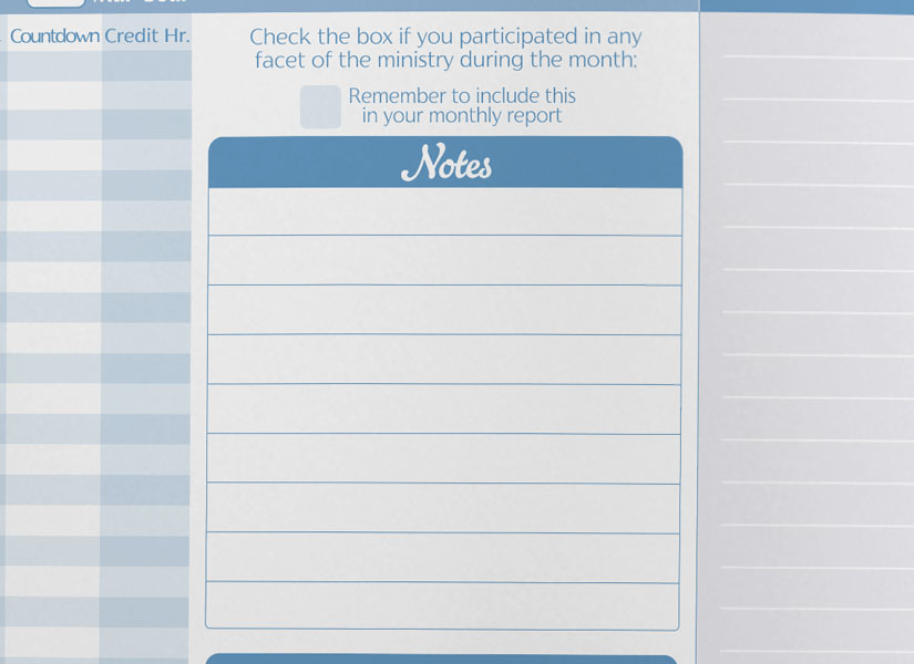notes section with space for ideas