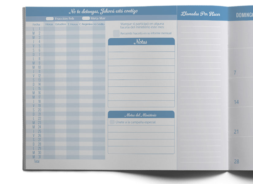 monthly view of the jw planner