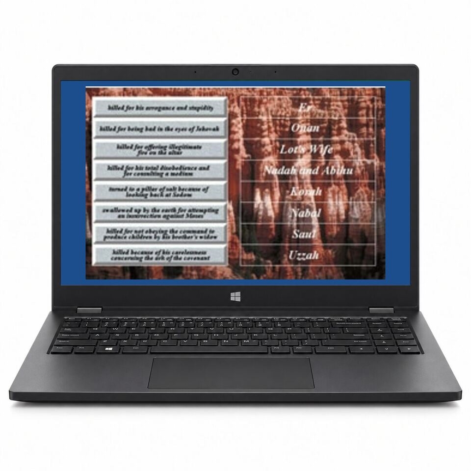 Bible Choozit puzzle displayed on a Windows laptop