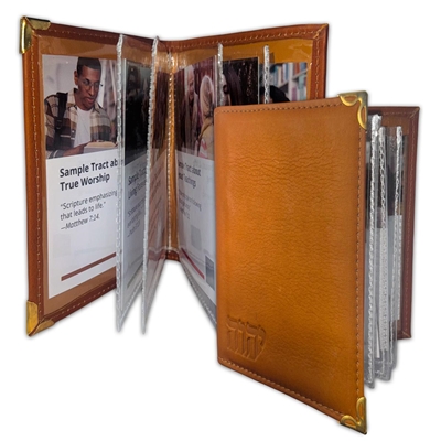 JW Tract Folio and Organizer | Leather Tract Booklet | Tract